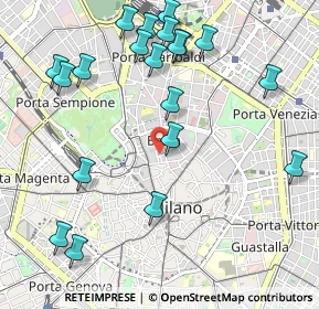 Mappa Via Ciovasso, 20121 Milano MI, Italia (1.2125)