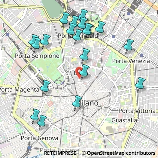 Mappa Vicolo Ciovasso, 20121 Milano MI, Italia (1.2125)