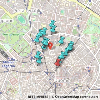 Mappa Via Melone, 20121 Milano MI, Italia (0.318)