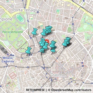 Mappa Via Melone, 20121 Milano MI, Italia (0.2765)