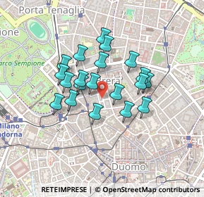 Mappa Vicolo Ciovasso, 20121 Milano MI, Italia (0.3365)