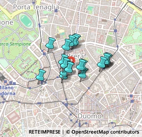 Mappa Via Ciovasso, 20121 Milano MI, Italia (0.2765)