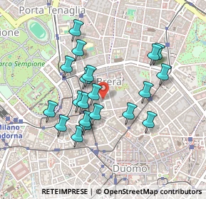 Mappa Via Ciovasso, 20121 Milano MI, Italia (0.4065)