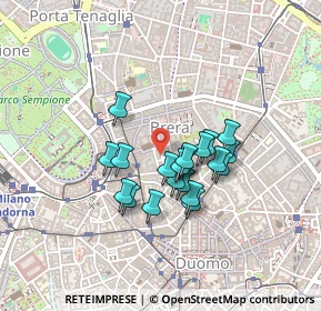 Mappa Via Ciovasso, 20121 Milano MI, Italia (0.3205)