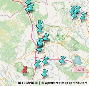 Mappa Via Cascinette, 10015 Cascinette D'ivrea TO, Italia (8.654)