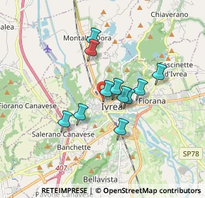 Mappa Via Aosta, 10015 Ivrea TO, Italia (1.28)