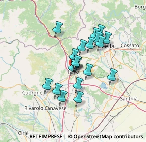 Mappa Via Aosta, 10015 Ivrea TO, Italia (10.335)