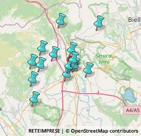 Mappa Via Aosta, 10015 Ivrea TO, Italia (5.76214)