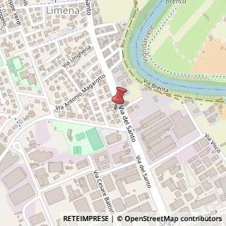Mappa Via del Santo, 140, 35010 Limena, Padova (Veneto)