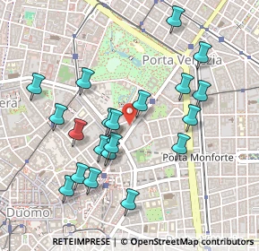 Mappa Via San Primo, 20121 Milano MI, Italia (0.48)