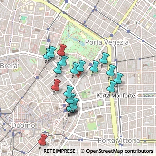 Mappa Via San Primo, 20121 Milano MI, Italia (0.3815)