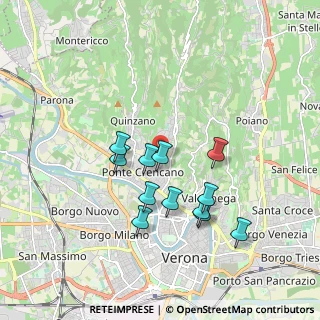 Mappa Via Santini, 37127 Verona VR, Italia (1.60667)