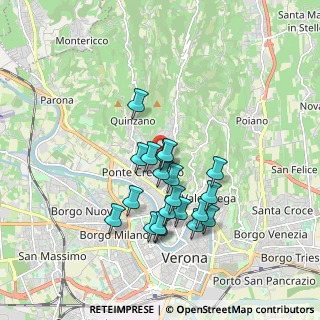 Mappa Via Santini, 37127 Verona VR, Italia (1.563)