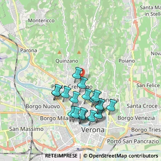 Mappa Via Santini, 37127 Verona VR, Italia (1.8585)