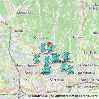 Mappa Via Santini, 37127 Verona VR, Italia (1.65167)