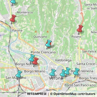 Mappa Via Santini, 37127 Verona VR, Italia (2.92455)