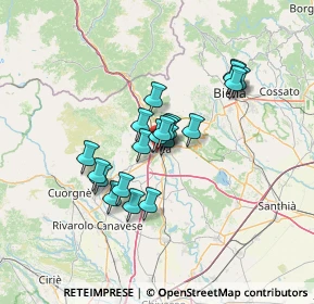 Mappa Via Chiusella, 10015 Ivrea TO, Italia (10.156)