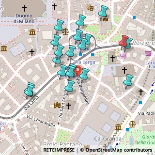 Mappa Via Larga, 20121 Milano MI, Italia (0.1165)