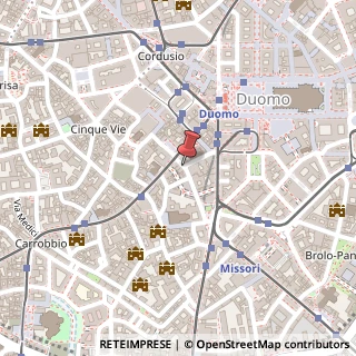 Mappa Via dell'Unione,  4, 20122 Milano, Milano (Lombardia)