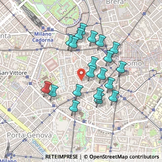 Mappa Piazza Mentana, 20123 Milano MI, Italia (0.408)