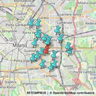 Mappa Piazza Giuseppe Grandi, 20137 Milano MI, Italia (1.4095)