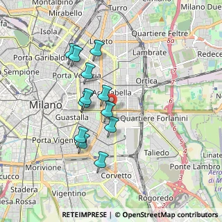 Mappa Piazza Giuseppe Grandi, 20137 Milano MI, Italia (1.57417)