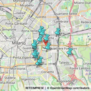 Mappa Piazza Giuseppe Grandi, 20137 Milano MI, Italia (1.33846)
