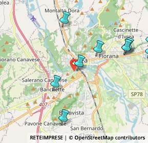 Mappa Via Miniere, 10015 Ivrea TO, Italia (2.64364)