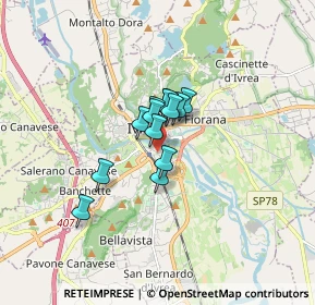 Mappa Via Ezio Alberton, 10015 Ivrea TO, Italia (0.91308)