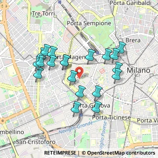 Mappa Via degli Olivetani, 20123 Milano MI, Italia (0.8845)
