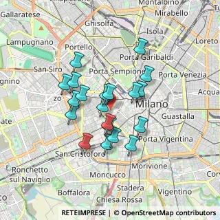 Mappa Via degli Olivetani, 20123 Milano MI, Italia (1.3925)