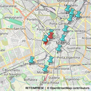 Mappa Via degli Olivetani, 20123 Milano MI, Italia (2.08615)