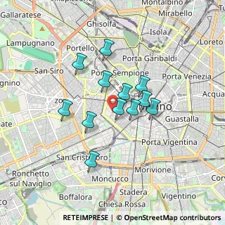 Mappa Via degli Olivetani, 20123 Milano MI, Italia (1.31167)