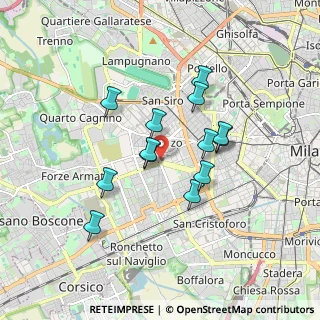 Mappa Bande Nere, 20147 Milano MI, Italia (1.44615)