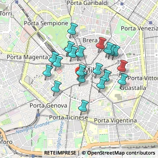Mappa Via S. Maurilio, 20123 Milano MI, Italia (0.7575)