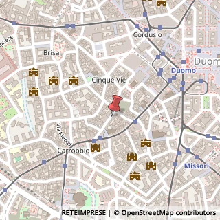 Mappa Via Nerino, 3, 20123 Milano, Milano (Lombardia)