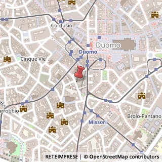 Mappa Via dell'Unione, 5, 20122 Milano, Milano (Lombardia)