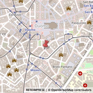 Mappa Via Paolo da Cannobio,  9, 20122 Milano, Milano (Lombardia)