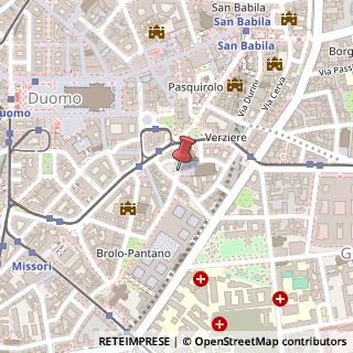 Mappa Piazza Santo Stefano,  12, 20122 Milano, Milano (Lombardia)