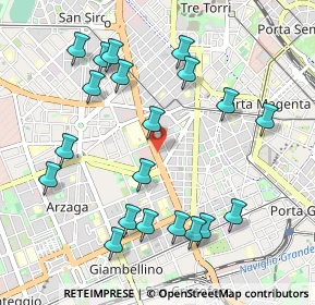 Mappa Via Clefi, 20146 Milano MI, Italia (1.098)