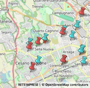 Mappa Via Marta Navarra Bernstein, 20152 Milano MI, Italia (2.21375)