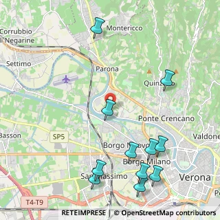 Mappa Via della Diga, 37124 Verona VR, Italia (2.63818)