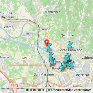 Mappa Via della Diga, 37124 Verona VR, Italia (2.1575)