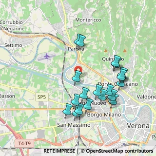 Mappa Via della Diga, 37124 Verona VR, Italia (1.9555)