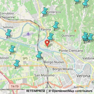 Mappa Via della Diga, 37124 Verona VR, Italia (3.09833)