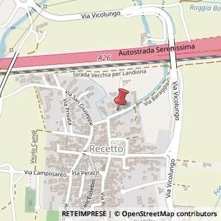Mappa Via Baraggia, 5, 28060 Recetto, Novara (Piemonte)