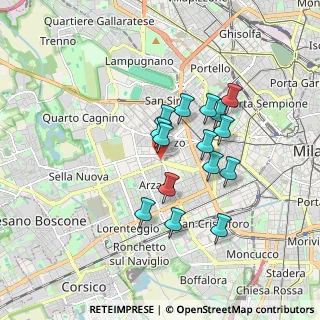 Mappa Piazzale Giovanni delle Bande Nere, 20124 Milano MI, Italia (1.43067)