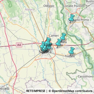 Mappa Via Unità D'Italia, 28100 Novara NO, Italia (3.81583)