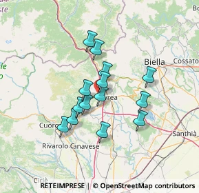Mappa Via Ivrea, 10010 Fiorano Canavese TO, Italia (10.56643)