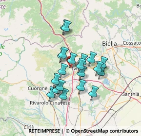 Mappa Via Ivrea, 10010 Fiorano Canavese TO, Italia (10.6335)
